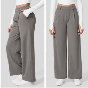 Halara Wide-Leg Trousers in Gray